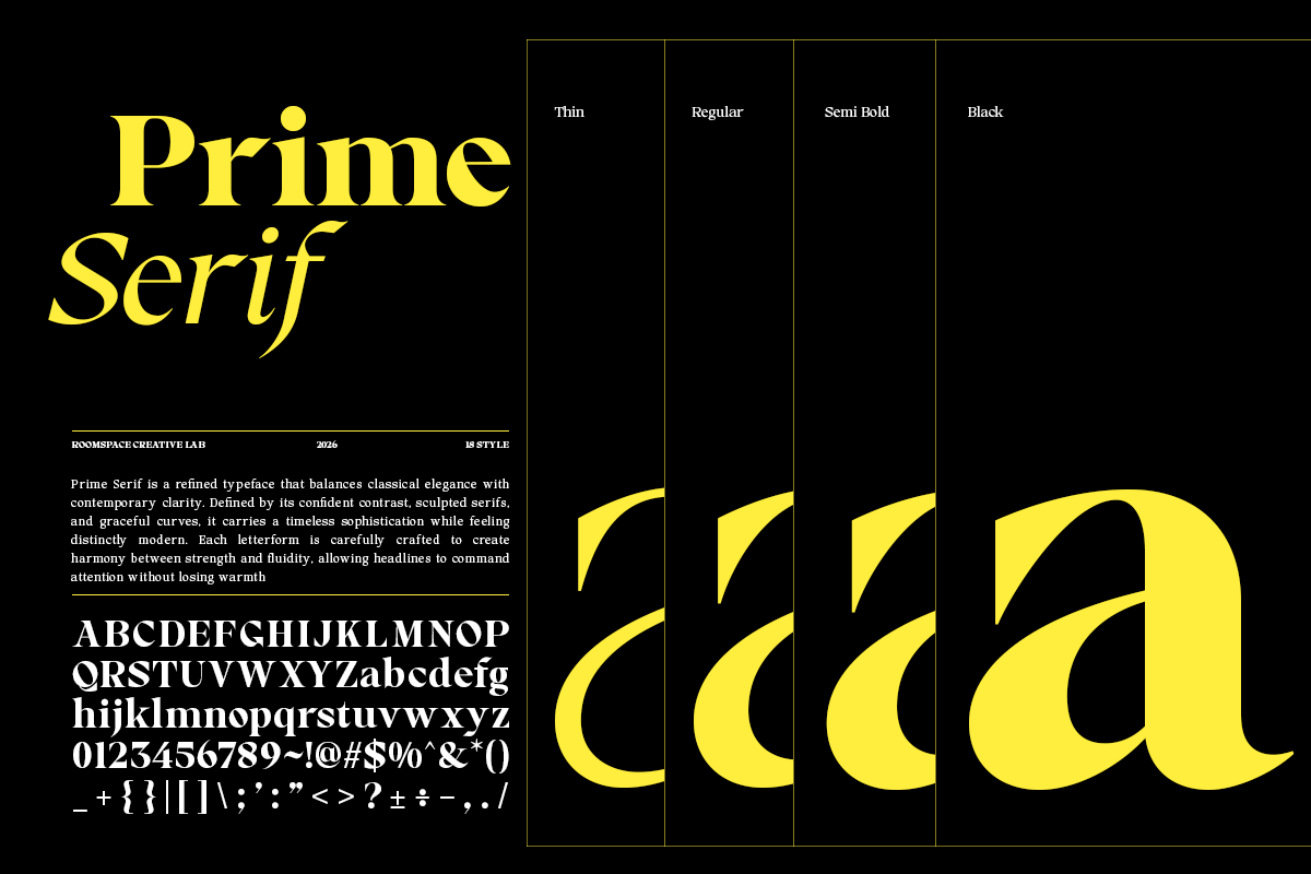 Prime Serif – Modern Editorial Serif, a Serif Font by roomspace creative lab (Photo 5 of 12)