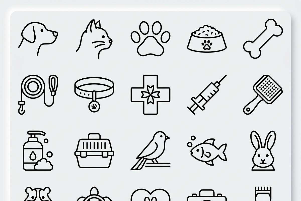31 Vector Pet Care Outline Icons, an Outline Icon by adenpinkstore (Photo 2 of 18)