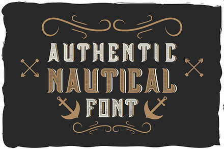 Nautical font + bonus label, a Symbol Font by Heather_insane