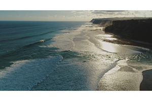 Waves crashing on the shore at, a Nature Photo by Goinyk