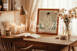 COZY HOME OFFICE | Frame mockup set
