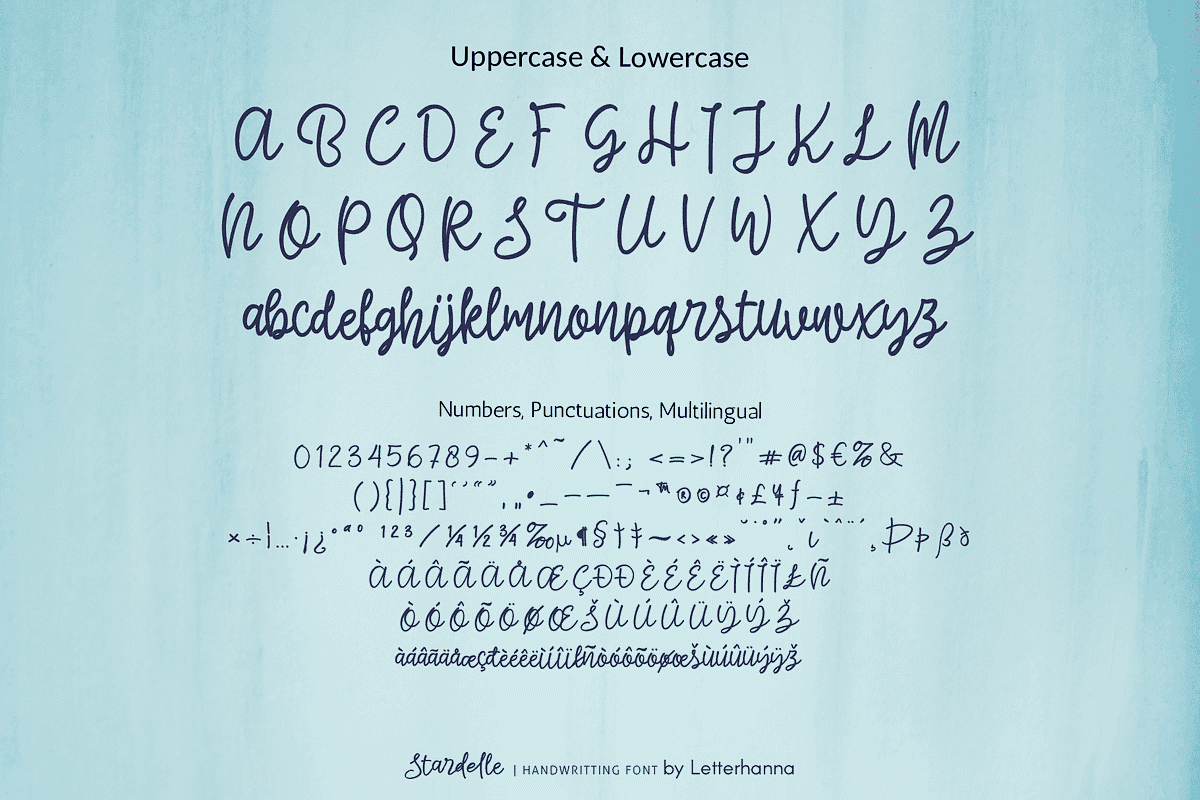 Stardelle Font, a Handwritten Font by Letterhanna Studio (Photo 10 of 11)