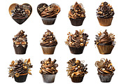 Sticker Chocolate Cupcake, an Illustration by DreamArtGraphic (Thumbnail 2 of 5)