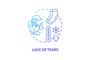 Lack Of Tears Blue Concept Icon