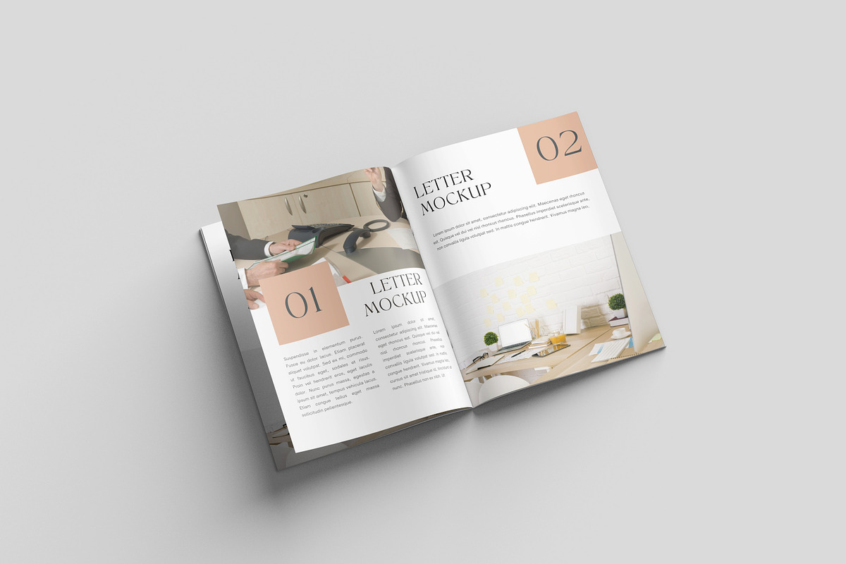US Letter Brochure Mockup, a Brochure Template by seramoe (Photo 2 of 6)