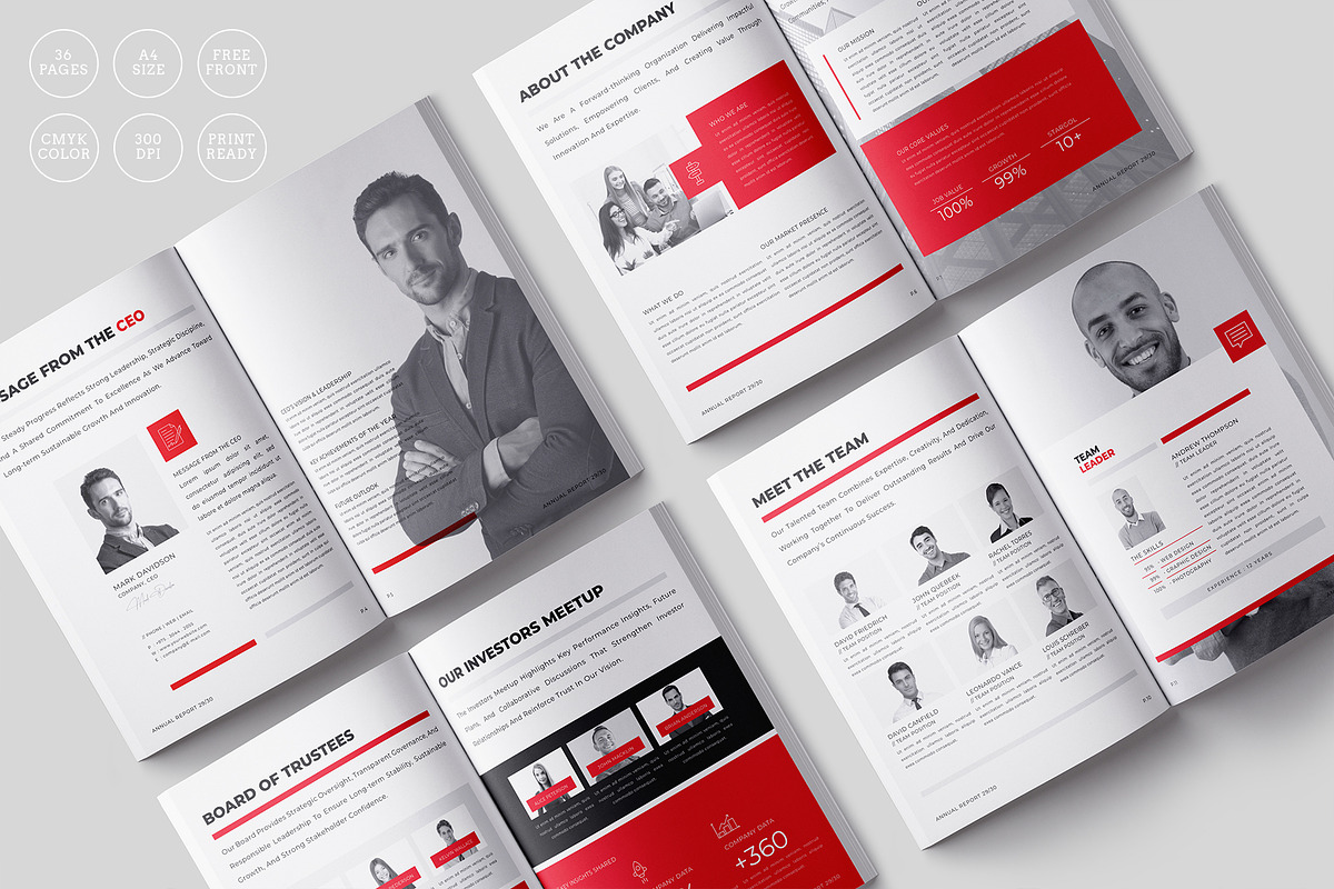 Annual Report Template, a Brochure Template by Designsoul14 (Photo 3 of 15)