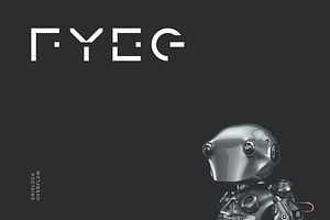Fyeg Futuristic Tech Font, a Font by baqoos