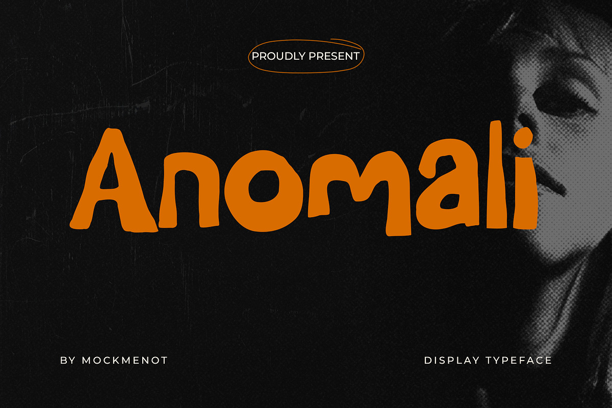Anomali - Hand-Drawn Display Font, a Handwritten Font by Mockmenot (Photo 1 of 6)