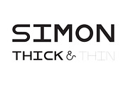 SIMON Thick & Thin Display Font, a Sans Serif Font by biibee (Thumbnail 1 of 10)
