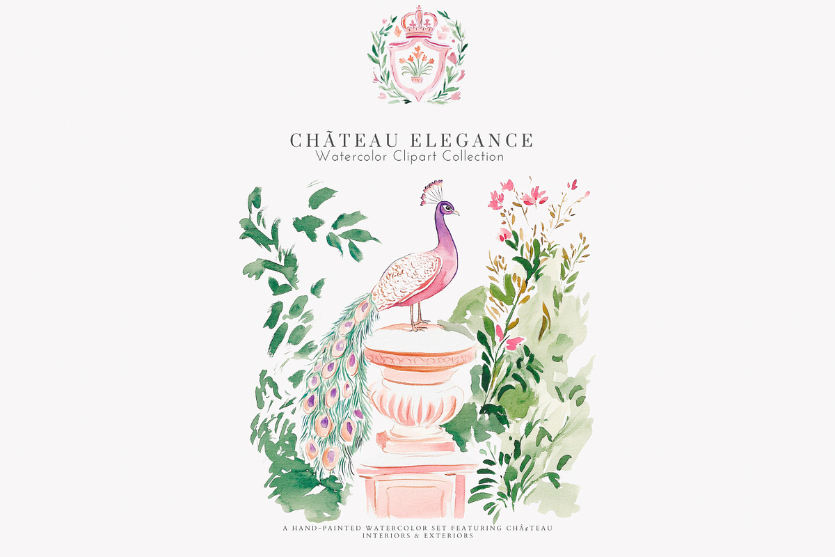 chateau clipart french illustration, a Decorative Illustration by Patishop Art (Photo 3 of 10)
