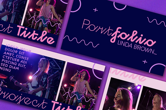 Funky Portfolio with Blue & Pink preview 2