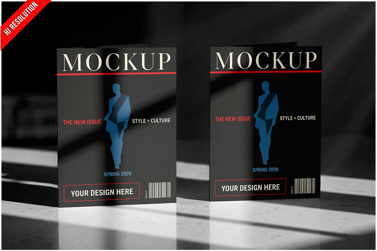 Greeting Card Marble Shadow PSD, an Advertising Mockup by Bruno's Shop (Photo 1 of 3)