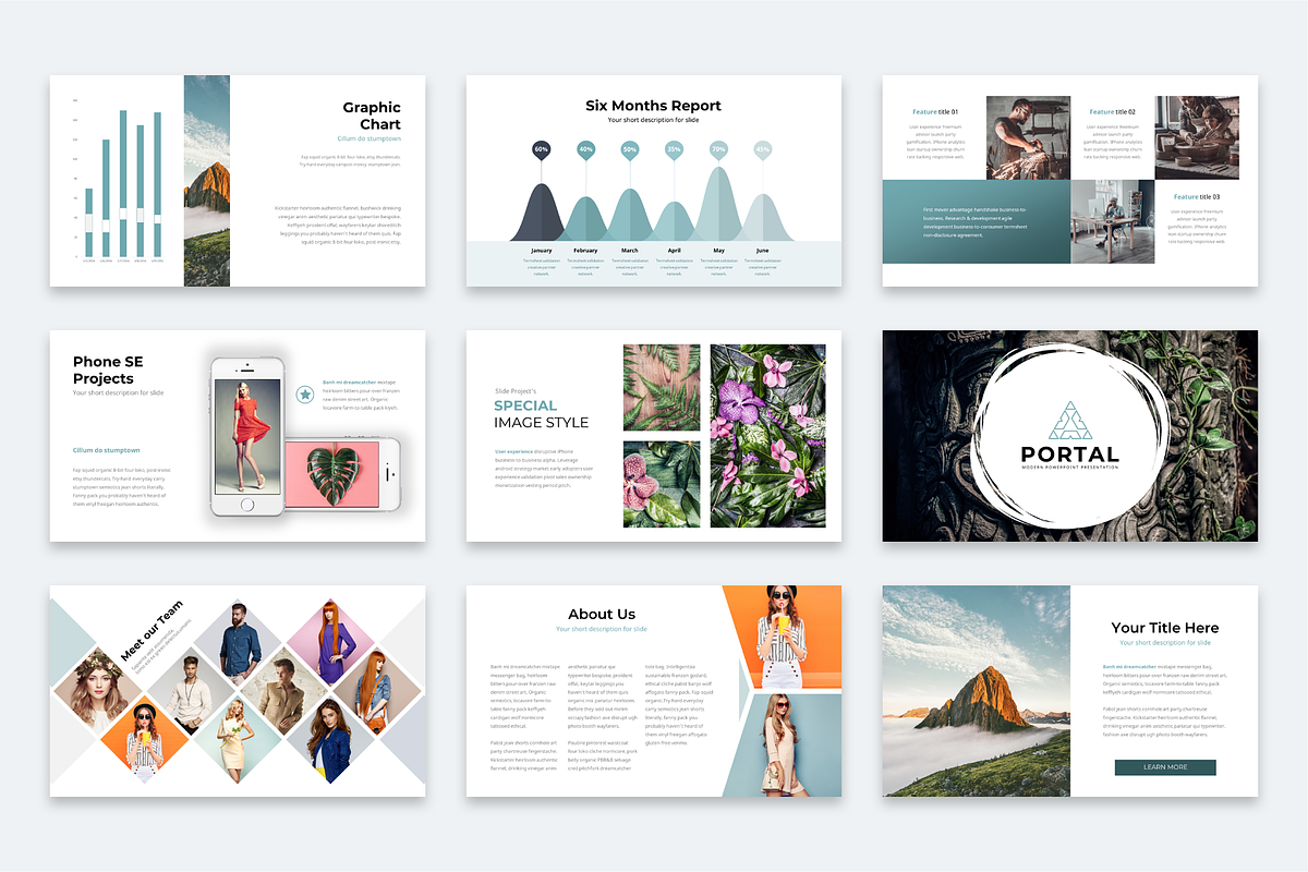 Portal Modern Template Bundle, a Presentation Template by Reshapely (Photo 7 of 36)