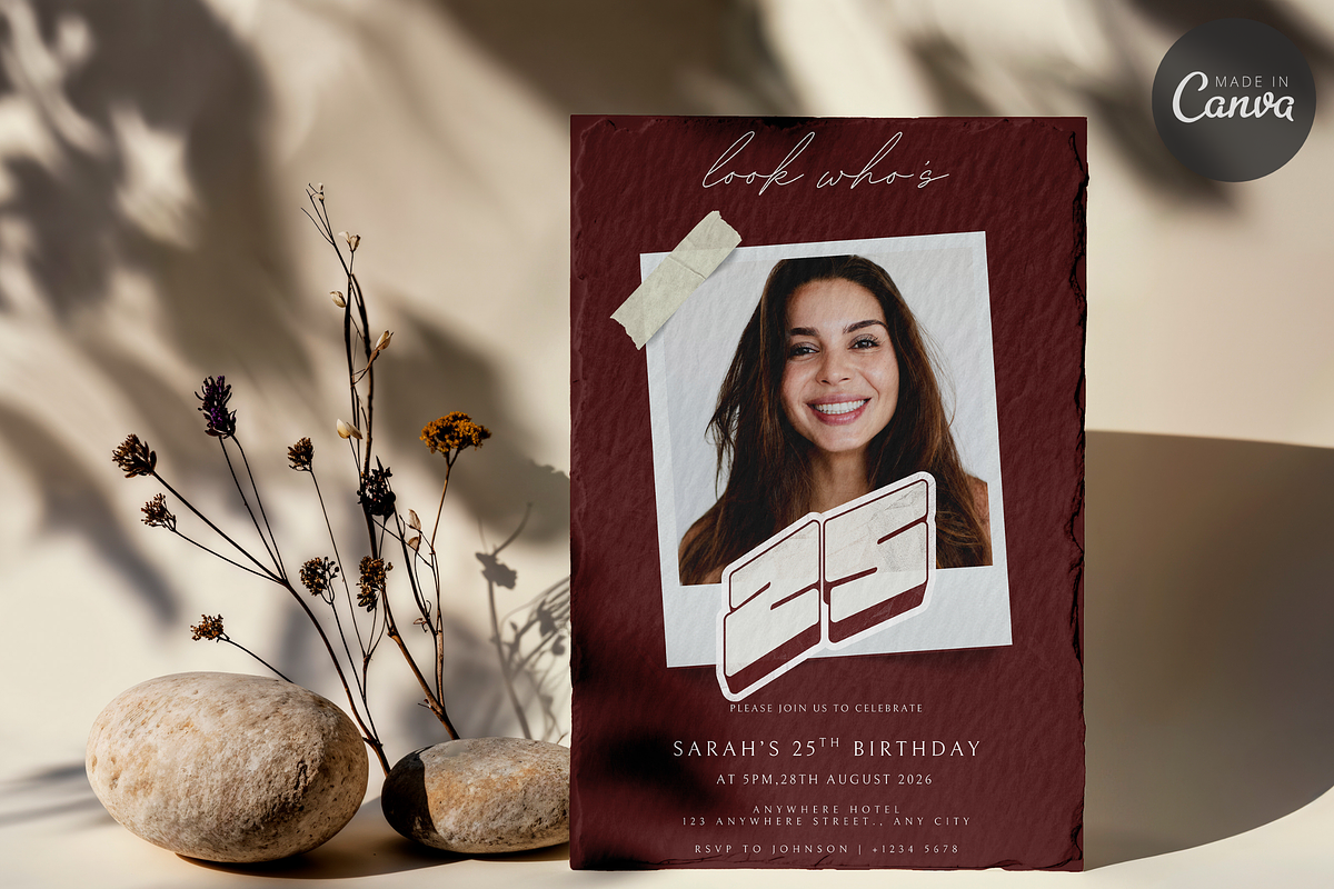 25th Birthday Invitation Template, an Invitation Template by InvitingStorys (Photo 2 of 12)