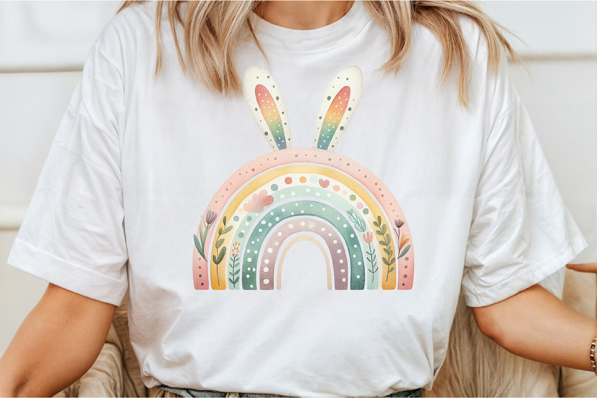 Watercolor Boho Rainbow PNG, an Illustration by DreamCafeArt (Photo 4 of 7)