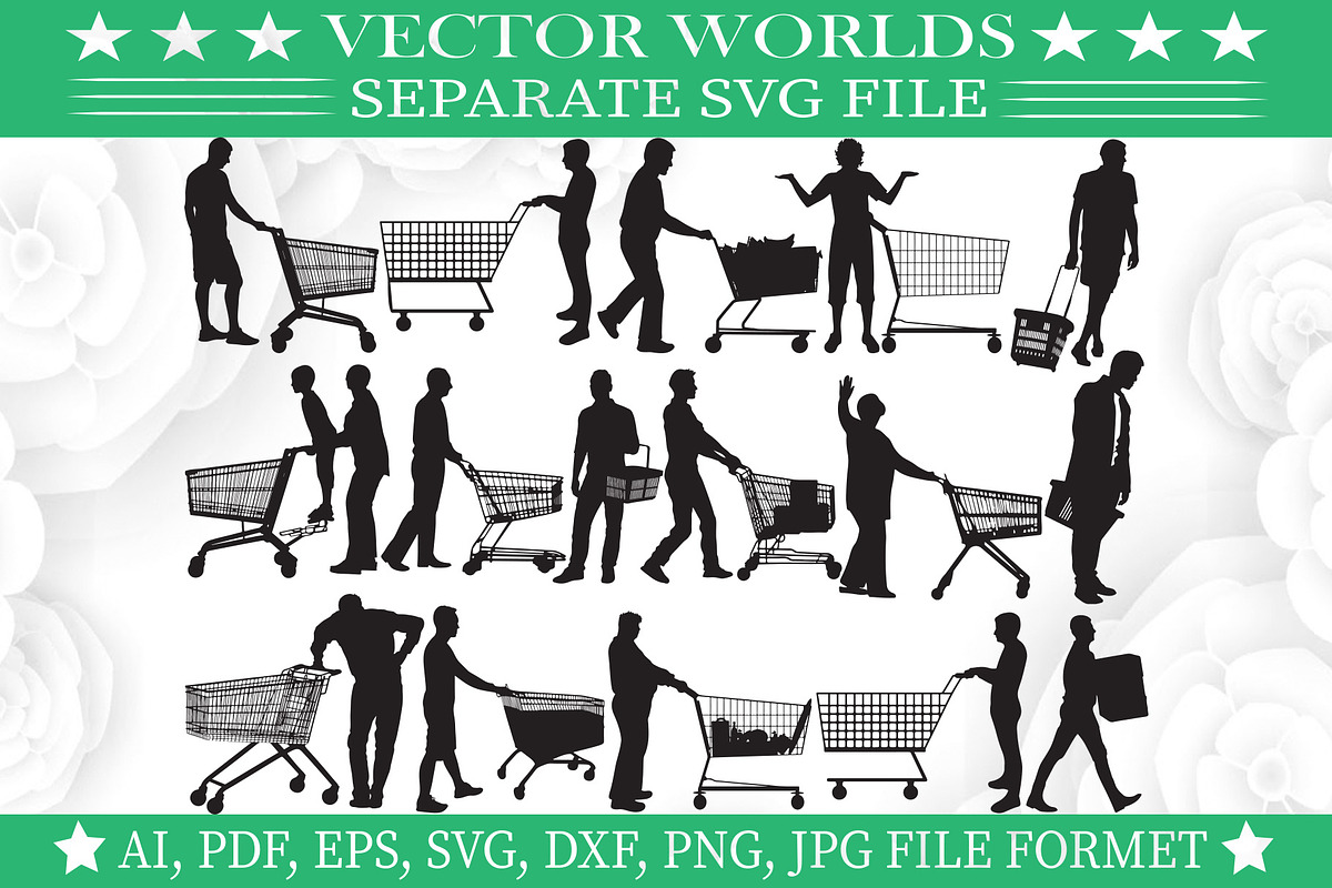Man With Shopping Cart Svg, an Object Graphic by VectorWorlds (Photo 3 of 3)