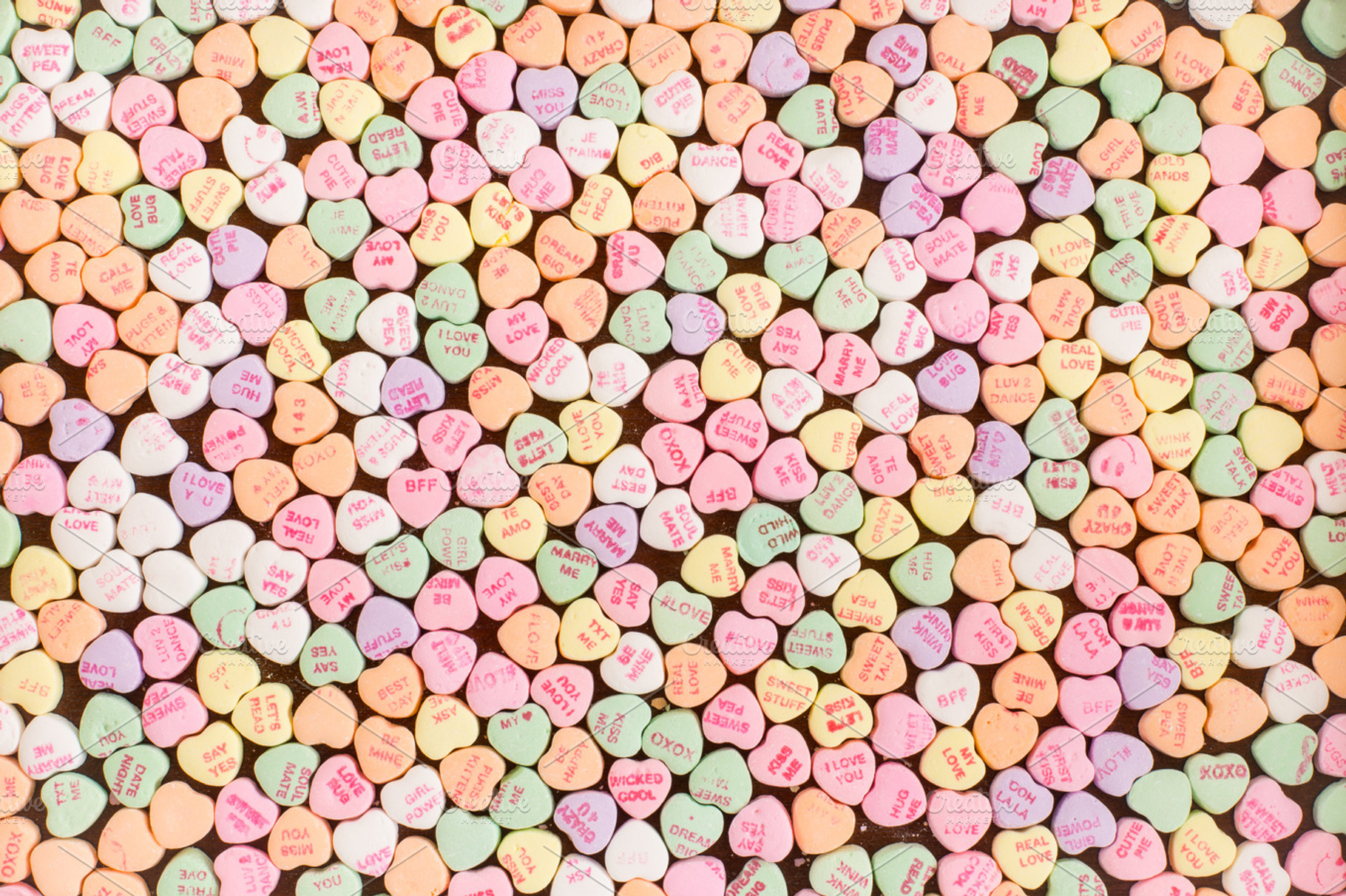 Candy hearts containing valentines day, valentine, and candy, a Food & Drink Photo by Otago Media
