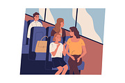 People in public transport, a Healthcare Illustration by Good Studio (Thumbnail 2 of 3)