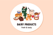 Dairy food products, milk drinks set, a Food Illustration by Good Studio (Thumbnail 9 of 11)