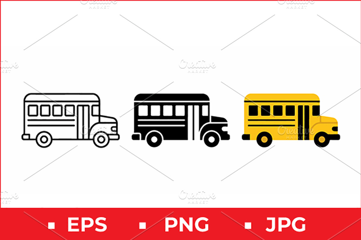 School Bus Vector Design, a Solid Icon by Artonix (Photo 1 of 2)