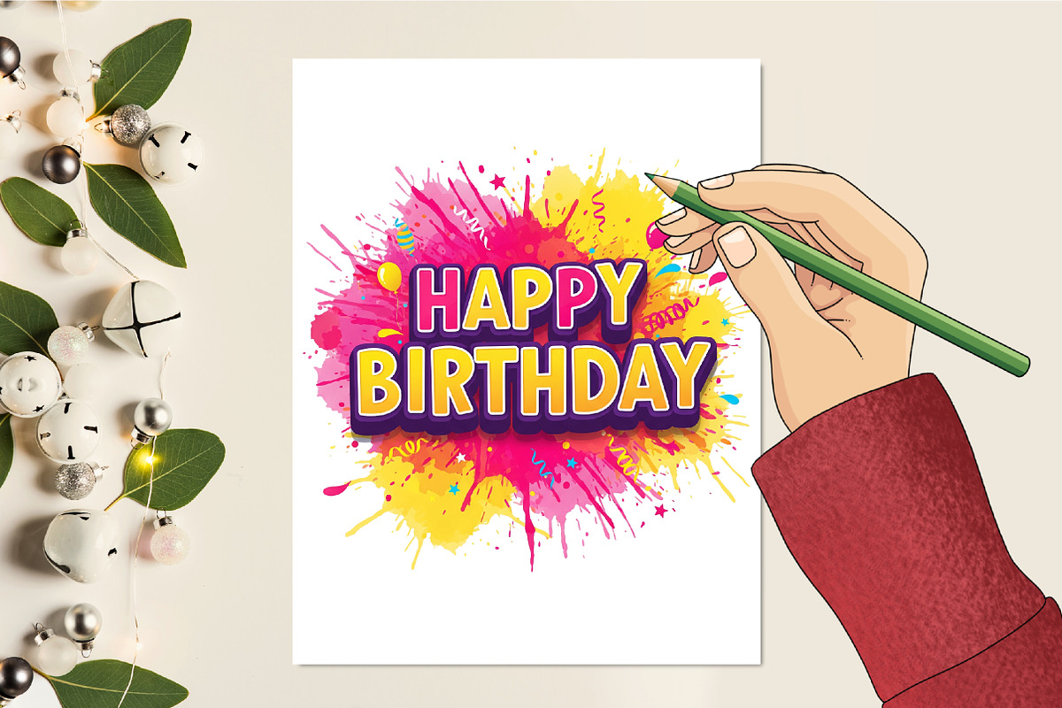 Happy Birthday Png, an Illustration by Design Market (Photo 8 of 8)