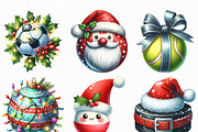 Christmas Sport Balls Sublimation, an Illustration by Craft Nest (Thumbnail 2 of 6)