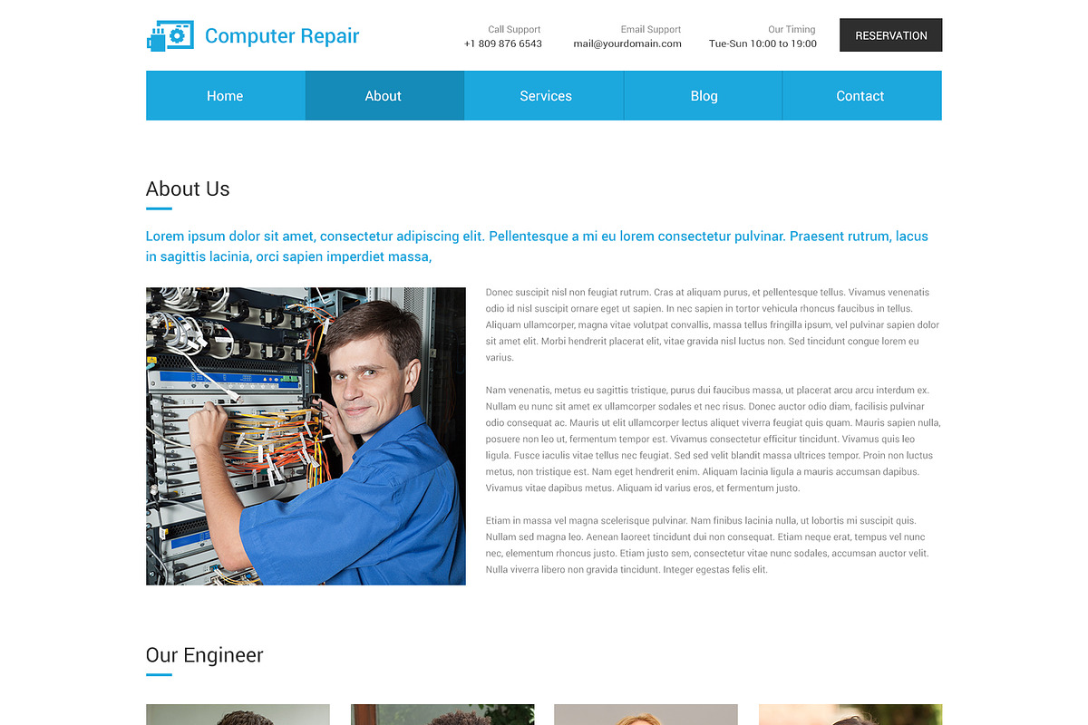 Computer Repairs PSD WebsiteTemplate, a Websites & App Template by WebbyTemplates (Photo 2 of 6)