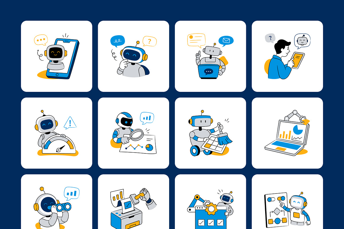 99 AI Flat Illustrations, a Technology Illustration by Vectors Market (Photo 9 of 11)