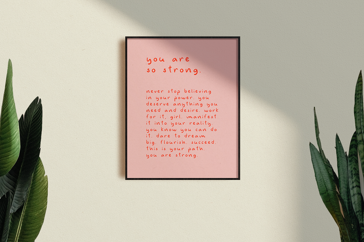 Fierce Femme | Handwritten Font, a Script Font by Luna Studio (Photo 15 of 17)
