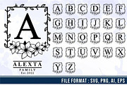 Floral Alphabet Monogram Letter SVG, a Graphic by D2PUTRI (Thumbnail 18 of 27)