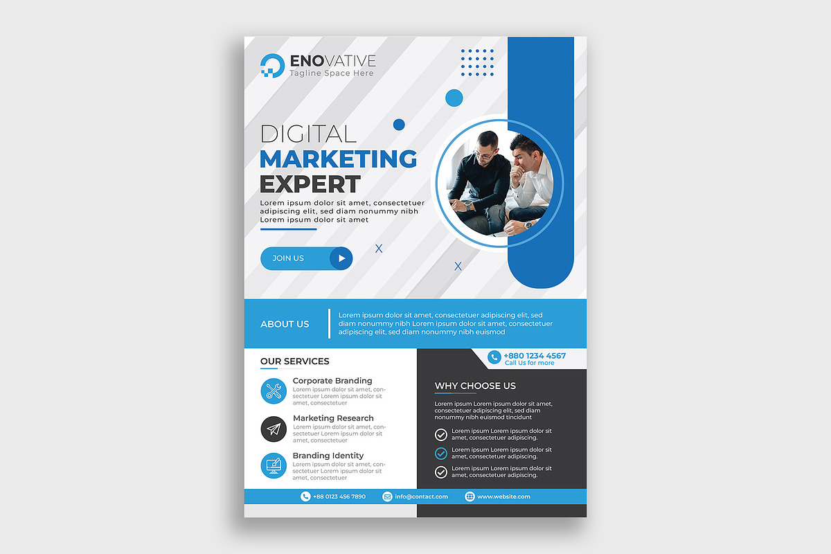 Corporate Flyer Template Design, a Flyer Template by famush (Photo 2 of 4)