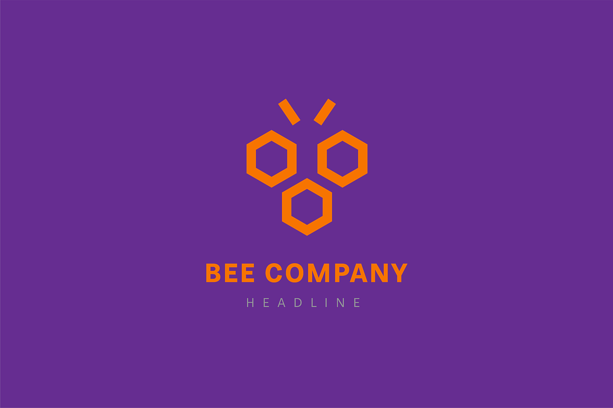 Bee company logo template., a Branding & Logo Template by Anton Akhmatov (Photo 2 of 3)