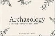 Archaeology Serif Font, a Serif Font by Lollipop Hand Drawn (Thumbnail 1 of 8)