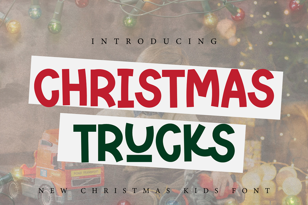 Christmas Trucks - Holiday Design, a Handwritten Font by MaxArt Foundry (Photo 1 of 5)