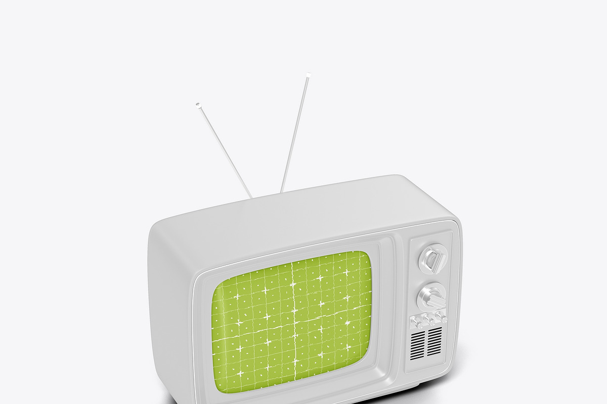 Vintage Portable TV with Old Video E, a Product Mockup by OneVectorStock (Photo 18 of 19)