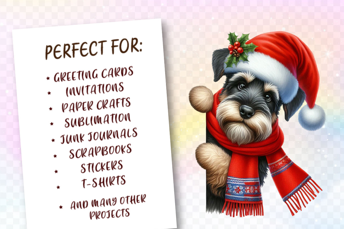 Christmas Peeking Dogs Sublimation, a Work Illustration by Dream Creation (Photo 2 of 6)