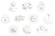 10 Zodiac, sun, moon and stars, an Illustration by Bloom21Art (Thumbnail 3 of 4)