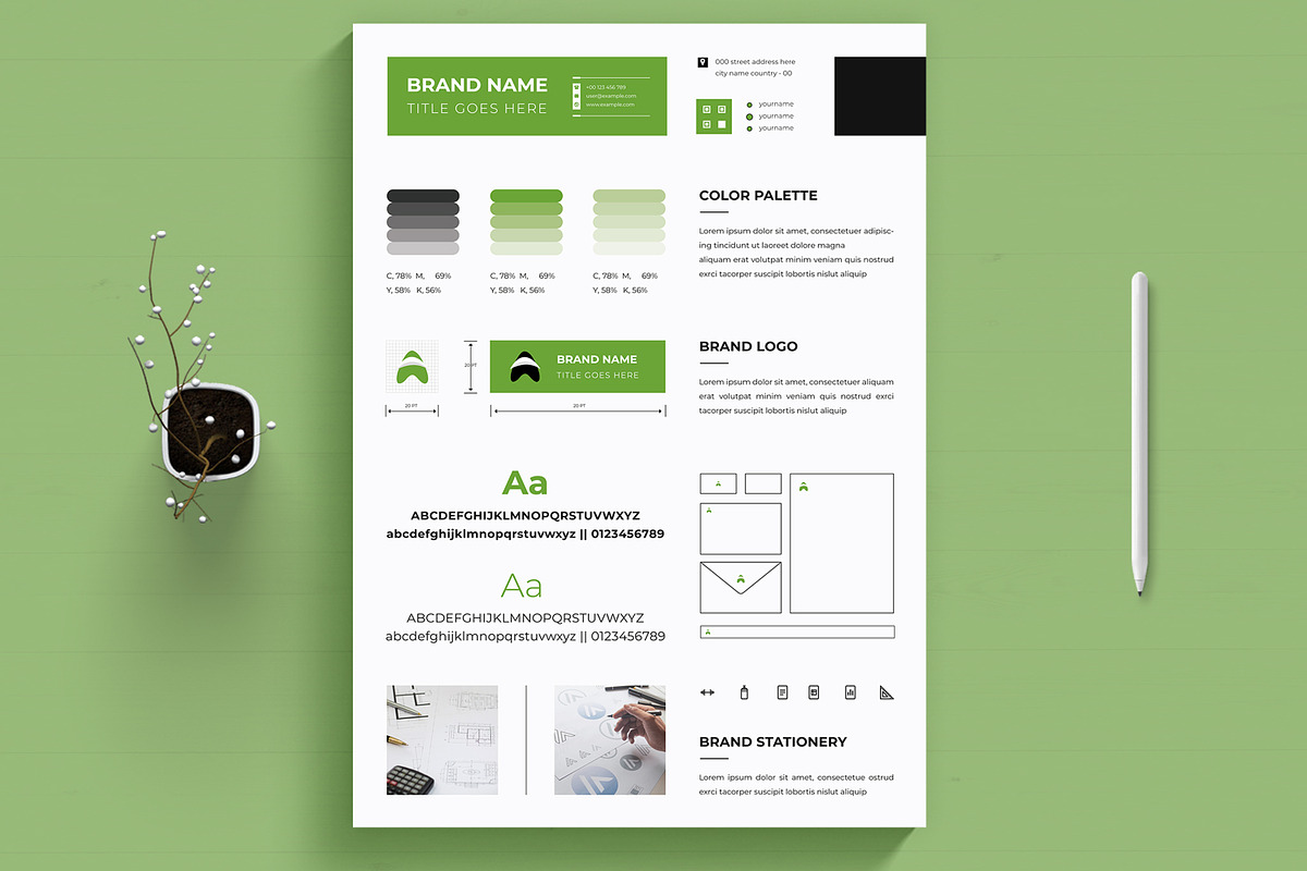 Brand Guidelines Poster, a Poster Template by MightyDesign (Photo 1 of 8)