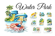 Water Park. Watercolor collection, a Person Illustration by Daria Ustiugova (Thumbnail 1 of 14)