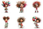 Cute Quirky Girl Clipart PNG, a Seasonal Illustration by CreationArt (Thumbnail 4 of 5)