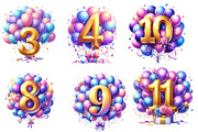 Happy Birthday Balloon Numbers, an Illustration by Designworld (Thumbnail 4 of 5)