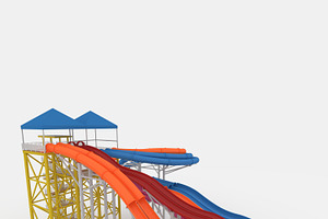 3D Model Waterpark Slide 14