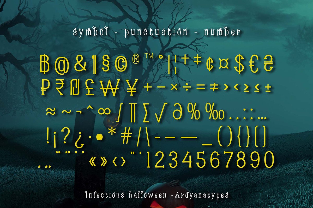 Infectious - Halloween Typeface, a Handwritten Font by Ardyanatypes (Photo 11 of 12)
