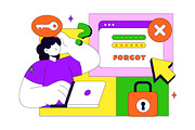 10 Forgot Password Illustration, a Technology Illustration by denayunebgt (Thumbnail 4 of 4)