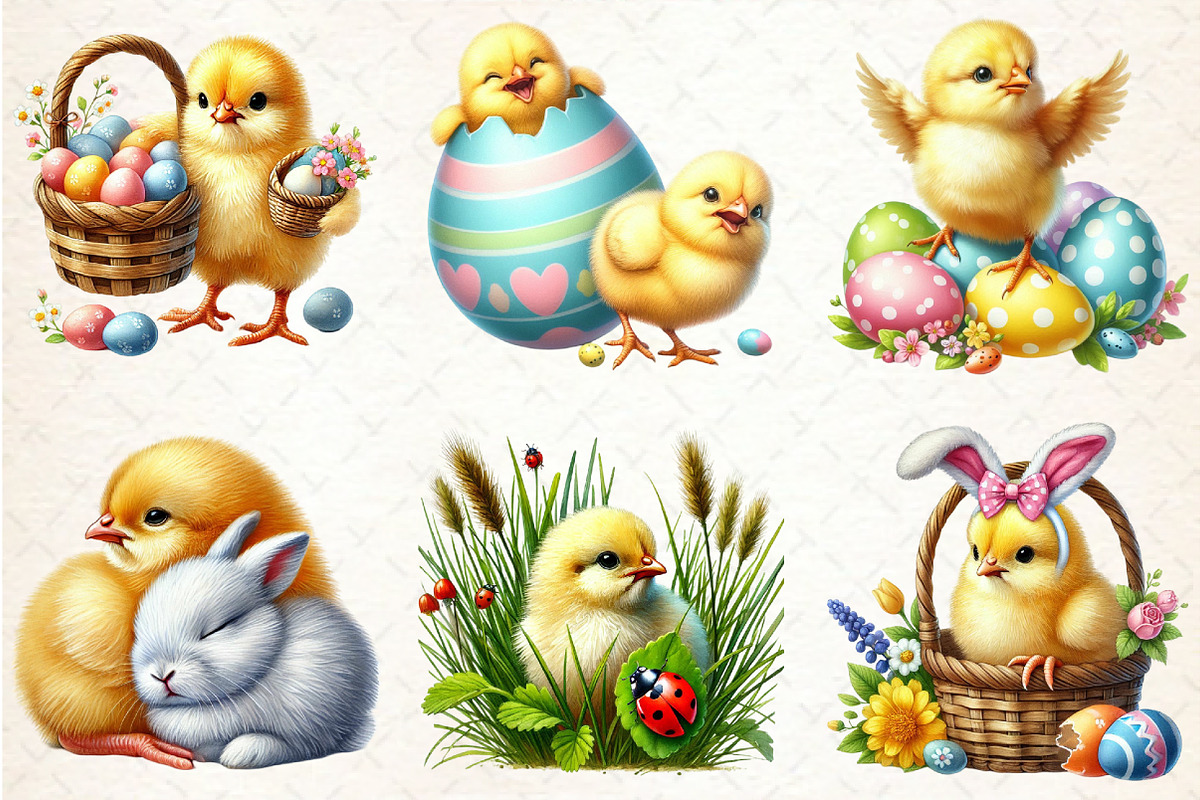 Baby Chick Easter Day Sublimation, a Seasonal Illustration by Rose Art (Photo 2 of 4)