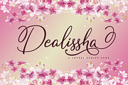 Dealissha script, a Script Font by Alandya TypeFoundry (Thumbnail 1 of 8)