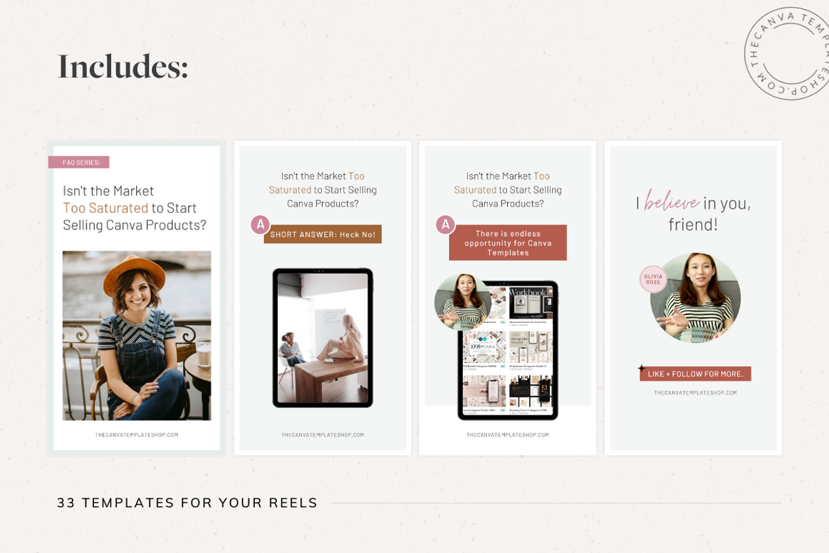 Olivia-Rose Reels Canva Templates, a Social Media Template by The Canva Template Shop (Photo 5 of 7)