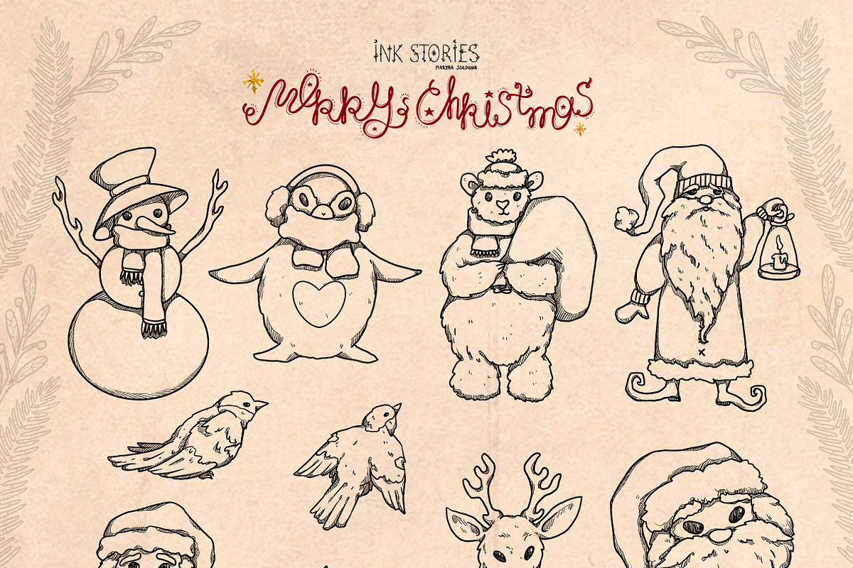 Merry Christmas, a Seasonal Illustration by Ink Stories (Photo 5 of 25)