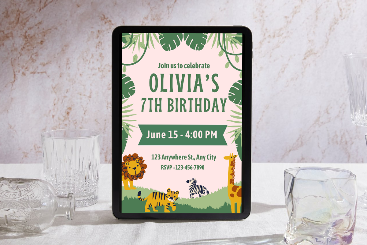 Zoo Birthday Invitations Templates, a Templates & Theme by TemplateCastleStore (Photo 12 of 18)