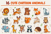 Cartoon Wild Animals Clipart, an Animal Illustration by Mad Max Shop (Thumbnail 2 of 3)